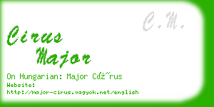 cirus major business card